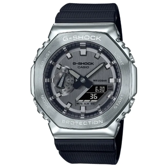 CASIO 卡西歐】G-SHOCK 農家八角金屬錶殼衝力腕錶(GM-2100-1A) - momo