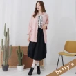 【betty’s 貝蒂思】千鳥格紋後開衩西裝外套(粉色)