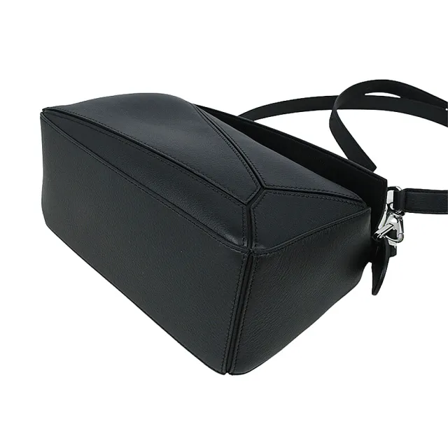 【LOEWE 羅威】PUZZLE 小號 黑色 經典小牛皮 拼圖手提包 側背包 斜背包 相機包(32230S211100)