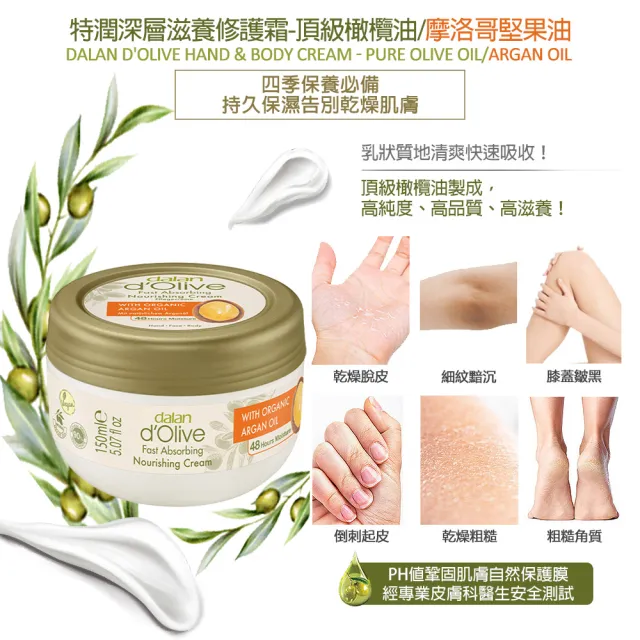 【dalan】頂級摩洛哥堅果油特潤深層滋養修護霜150ml(罐狀)