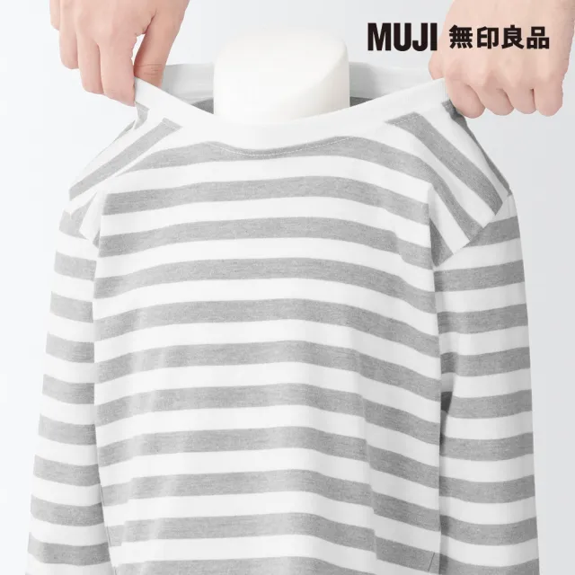 【MUJI 無印良品】幼兒棉混聚酯纖維圓領長袖T恤(共6色)