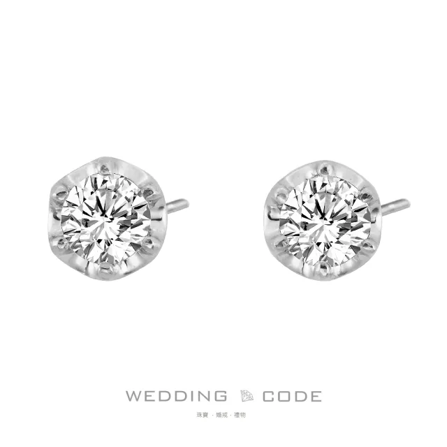 【WEDDING CODE】鉑金14K金 18分鑽石耳環 3120(天然鑽石 618 禮物)