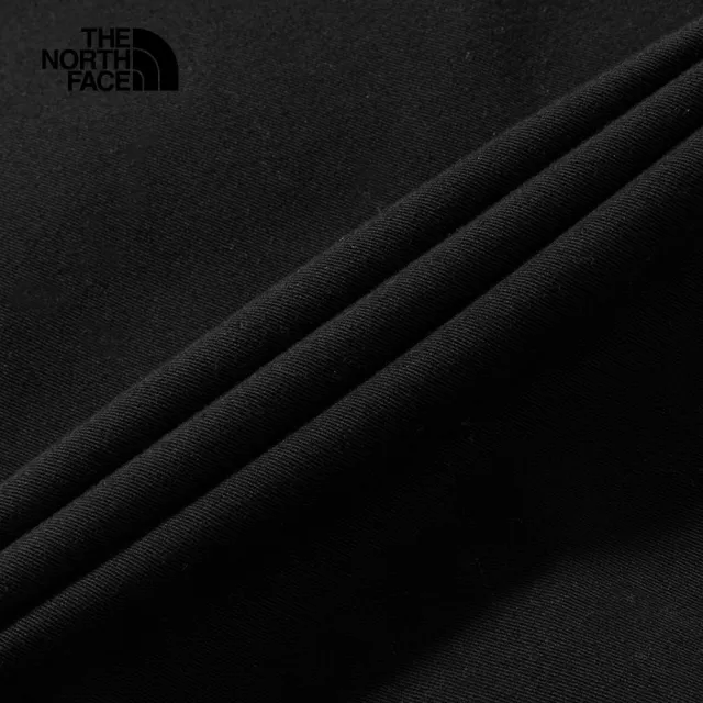 【The North Face 官方旗艦】北面兒童黑色防潑水可調節腰帶休閒褲｜8749JK3