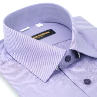 【金安德森】紫色線條吸排窄版短袖襯衫-fast