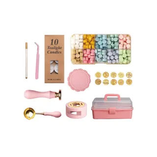 【放了媽媽】火漆印章套組-附粉色工具箱(2色系可選)
