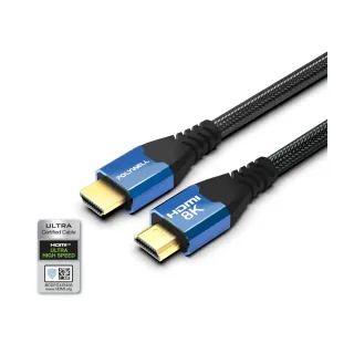 【POLYWELL】HDMI 8K 2.1認證線 /藍色 /3M
