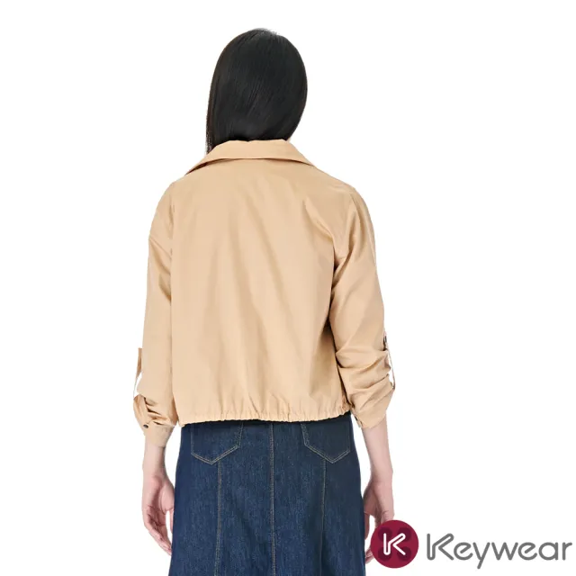 【KeyWear 奇威名品】高密度棉大口袋設計款外套