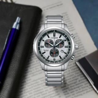 【CITIZEN 星辰】GENTS系列 光動能 鈦金屬計時腕錶 43mm(AT2530-85A)