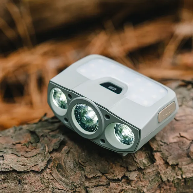 【CLAYMORE】Capon 200H 安全帽夾燈 180度轉軸 投射/散射雙燈型   灰綠/黑 兩色可選(CLP-2000)