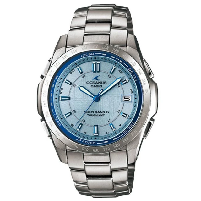 CASIO OCEANUS系列 動靜之間鈦合金電波腕錶-銀(OCW-T100TE-2ADF)