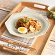 【Homely Zakka】日式復古浮雕花鳥陶瓷餐盤/西餐盤/牛排盤_大+小(餐具 餐碗 盤子 可微波 點心盤 水果盤)