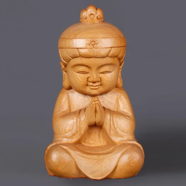 【荒木雕塑藝品】高17cm 願心童觀音