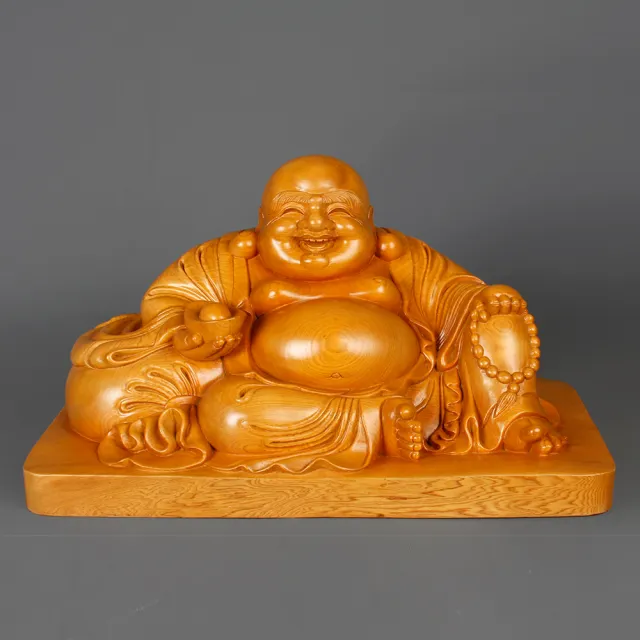 【荒木雕塑藝品】高25公分 元寶布袋佛(A)