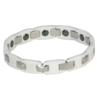 【KOTO】白色悍將精密陶瓷手鏈(禮盒組 鍺石 磁石 鍺磁能量/C-003)