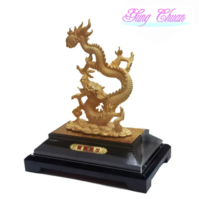 【YC寶石】龍騰盛世金飾擺件(龍)