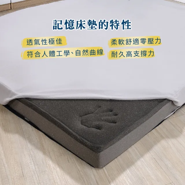 戀香  排汗透氣5公分記憶床墊 單人3尺 吸濕排汗 收納折疊(3M鳥眼布)