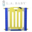 【美國 L.A. Baby】幼兒安全門欄/圍欄/柵欄(繽紛黃色/贈兩片延伸件)