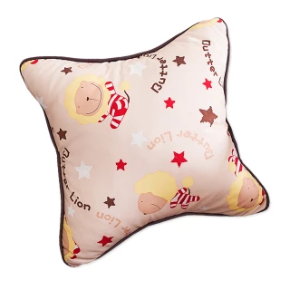 【奶油獅】正版授權 台灣製造-搖滾星星可拆洗方型抱枕(米色)
