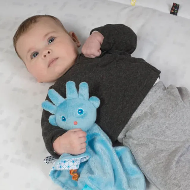 【荷蘭Snoozebaby】外星寶寶玩偶安撫巾(吸引寶寶注意力刺激五感發展)