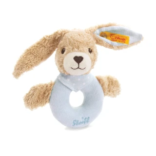 【STEIFF德國金耳釦泰迪熊】Hoppel Rabbit 兔子(嬰幼兒手搖鈴)