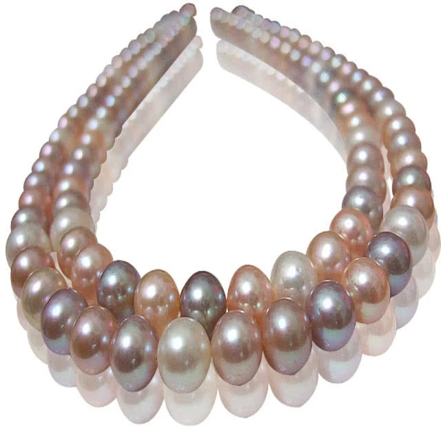 【小樂珠寶】白粉紫三色少見超稀有天然珍珠項鍊(少有跳色珠設計 價格為一條價格)