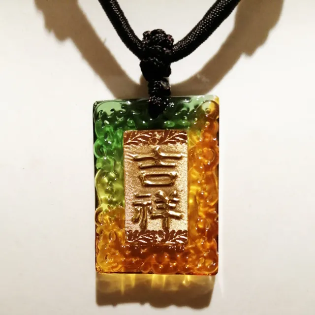 【開運陶源】琉璃飾金項鍊禮物-吉祥(買一送一/2條)
