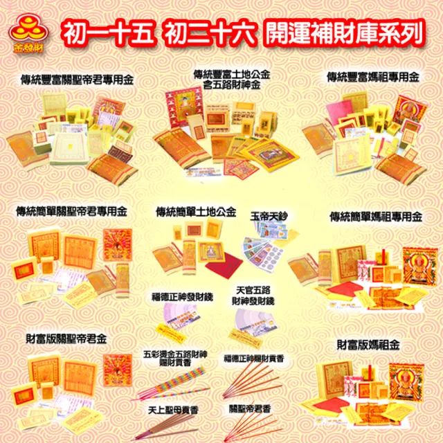 【金發財金紙】純正顧幼子床母衣全組含刈金 - 24入組(顧幼子系列-金紙)