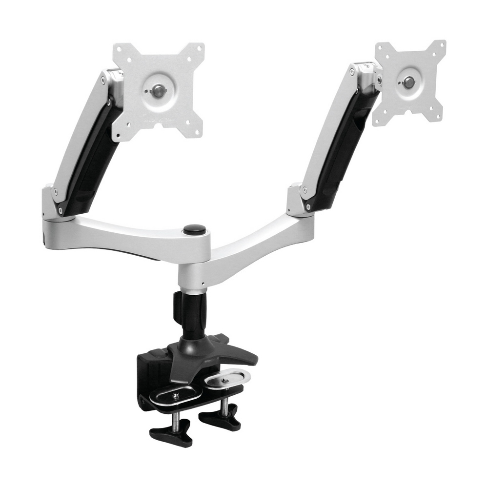 【HE】32吋以下LED/LCD鋁合金夾桌型互動式雙螢幕架(H40ATC)