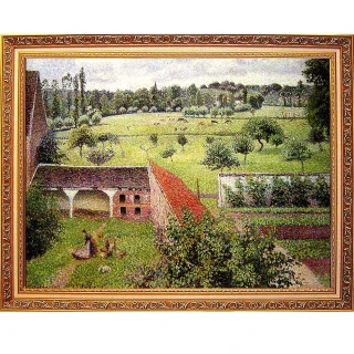【開運陶源】Camille Pissarro卡密爾-畢沙羅.厄哈格尼 我窗外的景緻(大幅 93x73cm)
