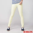 【BOBSON】女款高腰強彈力小直筒褲(米黃8112-80)