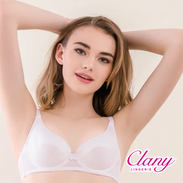 【Clany 可蘭霓】台灣製小熊軟鋼圈透氣ABC罩杯少女 學生成長型 女內衣(浪漫白 6202-22)