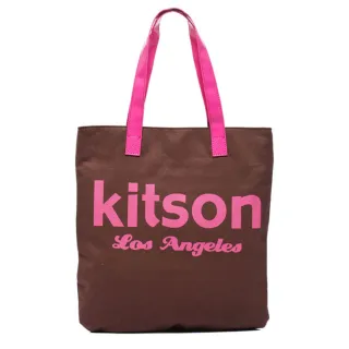 【Kitson】美式學院風方型托特包(BROWN)