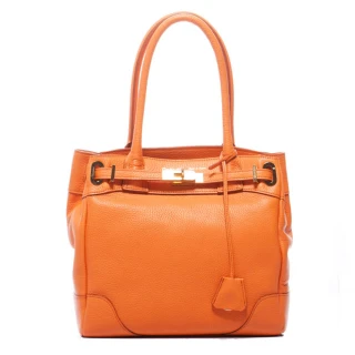 【A.D.M.J.】鱷魚壓紋小牛革COVA-TOTE(ORANGE)