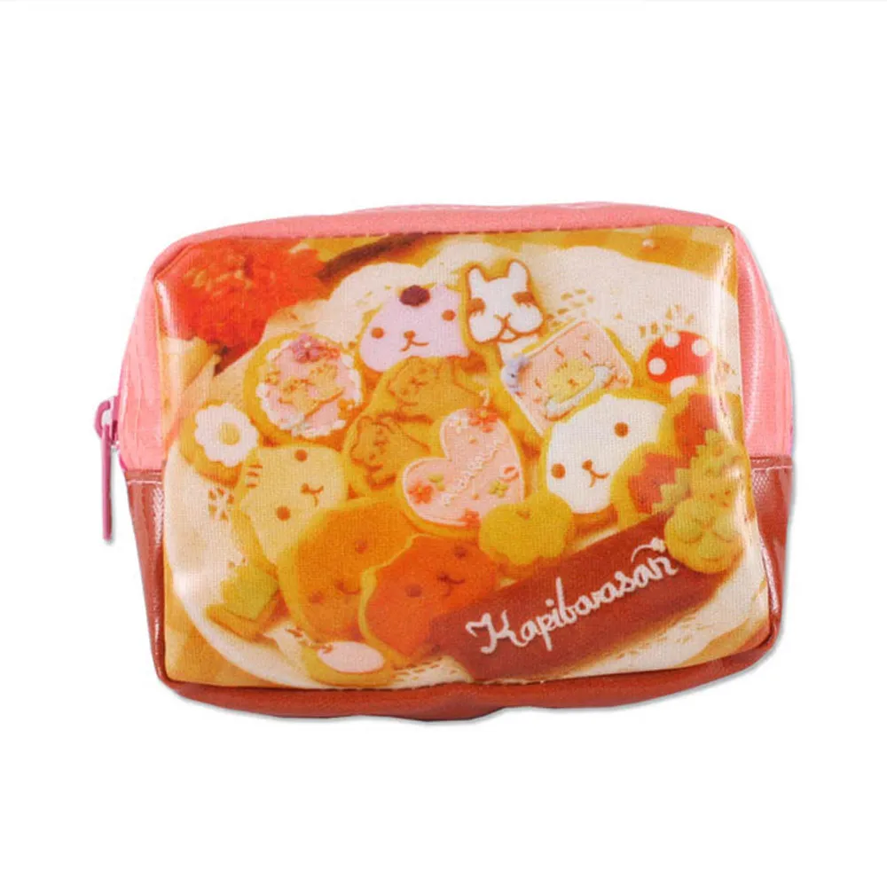 【kapibarasan】水豚君餅乾系列化妝包(粉色)