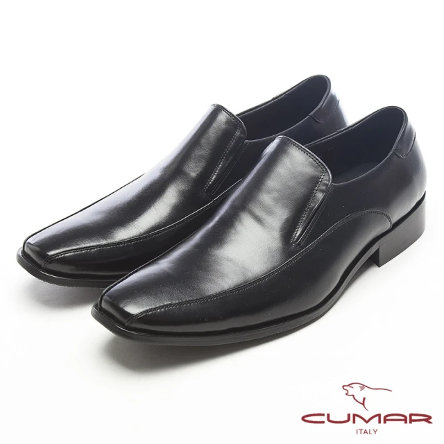 【CUMAR】真皮質感-紳士專屬真皮皮鞋(黑)
