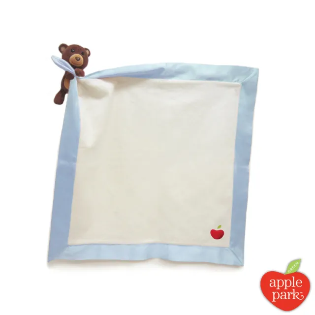 【Apple Park】有機棉玩偶隨身毯 - 小熊