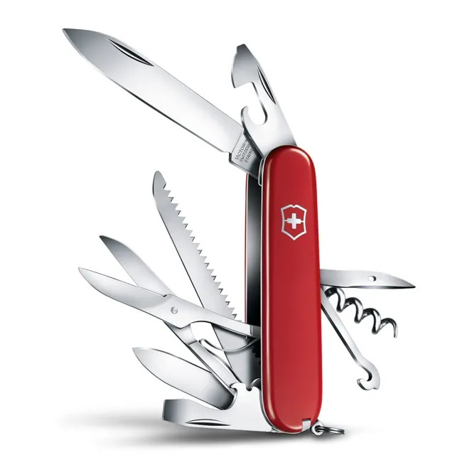 【VICTORINOX瑞士維氏】狩獵者15用 瑞士刀(紅)
