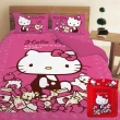 【享夢城堡】雙人薄被套6x7(HELLO KITTY 我的遊戲房-粉.紅)