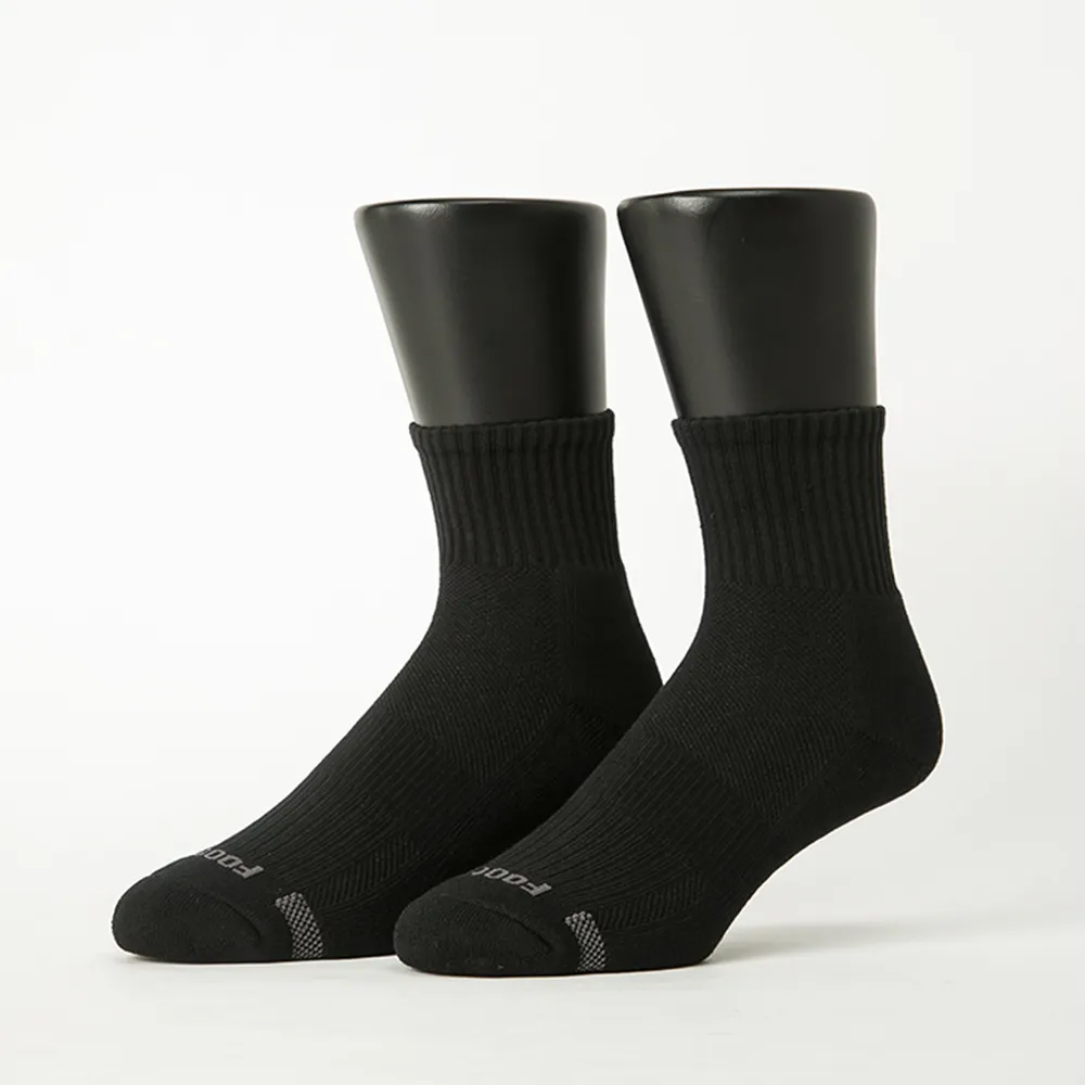 【Footer除臭襪】兒童簡約運動氣墊襪-童款6雙-全厚底(F81M)