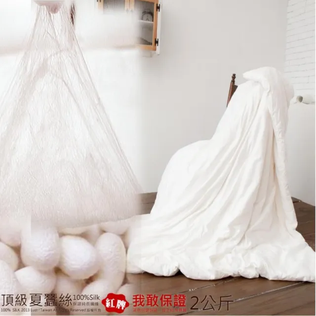 【Lust】6x7尺夏蠶絲 100%長纖桑蠶絲被2公斤 360T柔軟頂級紅牌蠶絲