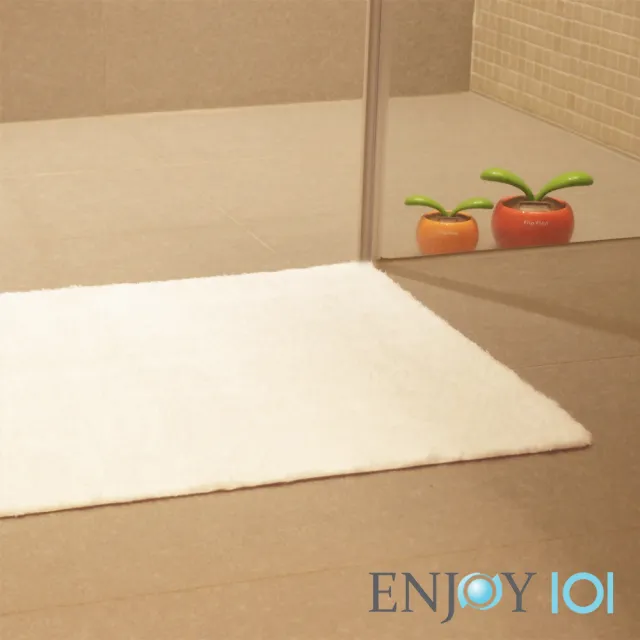 【ENJOY101】浴室吸水防滑地墊-升級款-60x45cm(矽膠布 抑菌 防水 止滑 安全 拼接 腳踏墊)