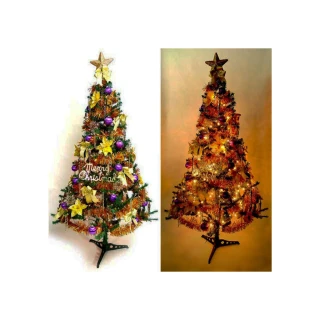 【摩達客】耶誕-5尺/5呎-150cm台灣製特級金色松針葉聖誕樹-裸樹(不含飾品/不含燈/本島免運費)