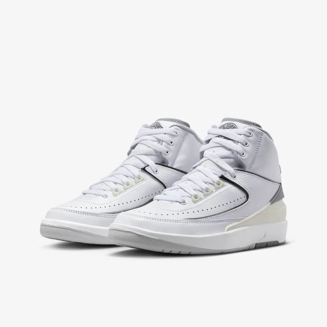 NIKE 耐吉 休閒籃球鞋 運動鞋 AIR JORDAN 2 RETRO GS 男鞋 女鞋 大童 白(DQ8562100)