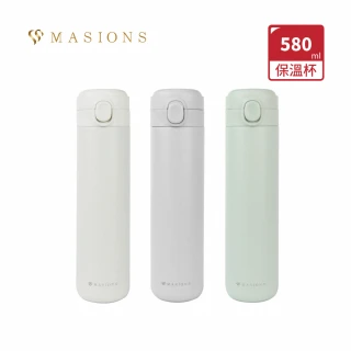 【MASIONS 美心】Jadramic 玉石陶瓷輕量彈蓋真空保溫杯(580 ml保溫瓶)