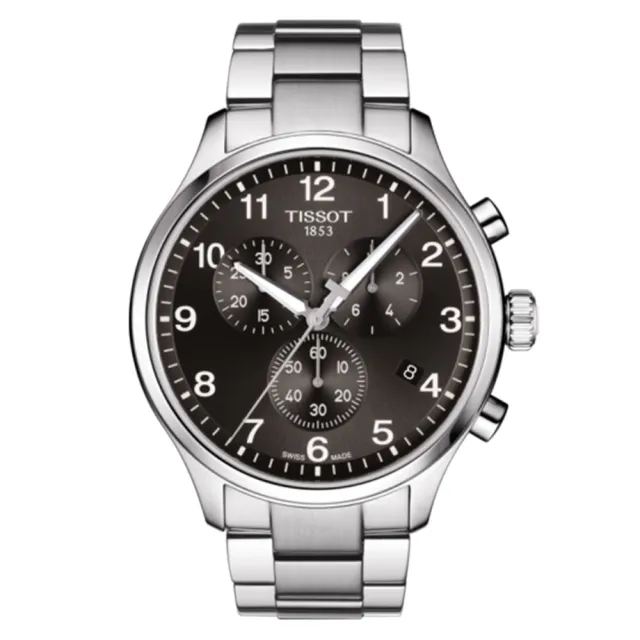 【TISSOT 天梭 官方授權】Chrono XL 韻馳系列都會計時腕錶-45mm 畢業 禮物(T1166171105701)