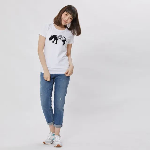 【so that’s me 好我】食夢獸圓領短袖蜜桃棉女Tee(純白)