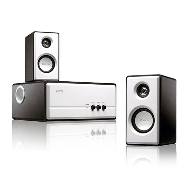 【KINYO】北歐風2.1聲道全木質擴大喇叭/木質音箱(KY670)