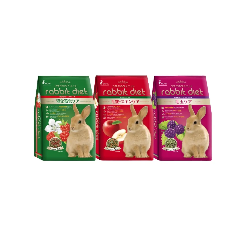 【robbit diet】愛兔高纖美味餐 3kg（1kgx3袋）*2包組(兔飼料)