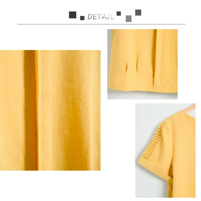 【玄太】立體修身造型袖上衣(黃)
