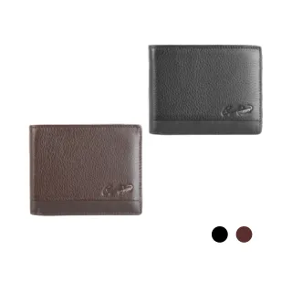 【Crocodile】鱷魚皮件 短夾 13卡 拉鍊零錢袋 男夾 0103-3358-黑咖兩色(Classic 